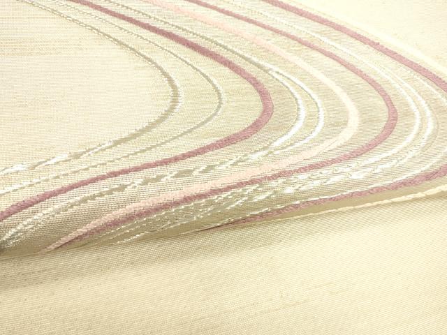 平和屋着物*夏物 六通柄 京袋帯 唐織 流水文 銀糸 鈴乃屋扱い 正絹 逸品 DABA0740cm