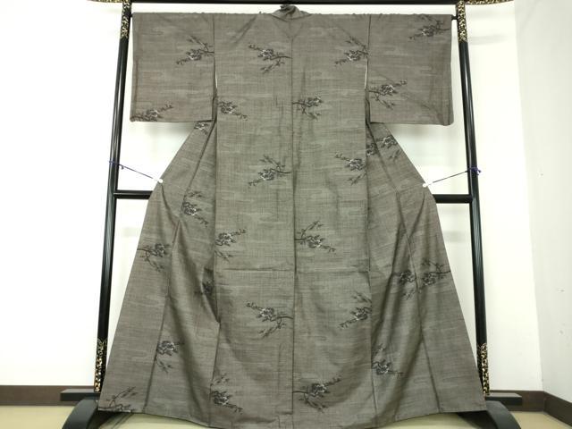 平和屋着物●本場大島紬 9マルキ 枝花文 正絹 逸品 DABA1057ps