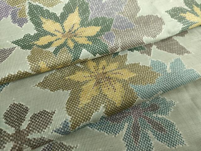 平和屋着物●本場大島紬 7マルキ 総絣 葉尽くし 正絹 逸品 DABA1104ps