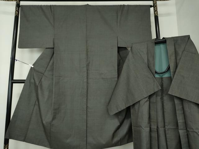 平和屋着物●男性 本場大島紬 アンサンブル 長羽織 100亀甲 総詰め 正絹 逸品 DABA1142ps