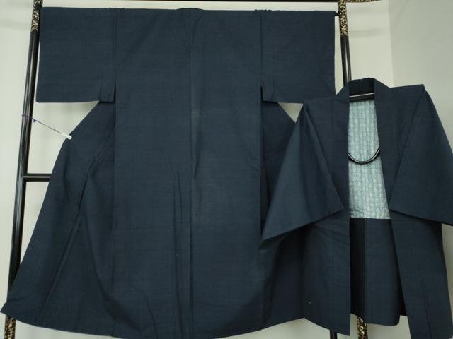 平和屋着物●男性 紬 アンサンブル 80亀甲 総詰め 正絹 逸品 DABA1163ps