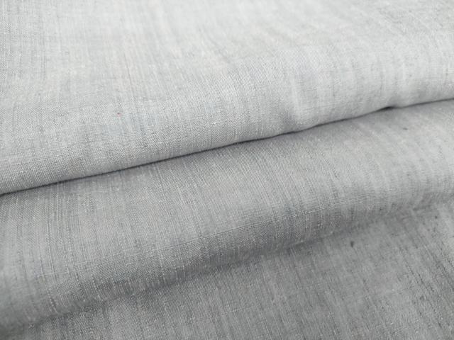 平和屋着物●本場結城紬 重要無形文化財 色無地 藤鼠色 正絹 逸品 DABA1402ps