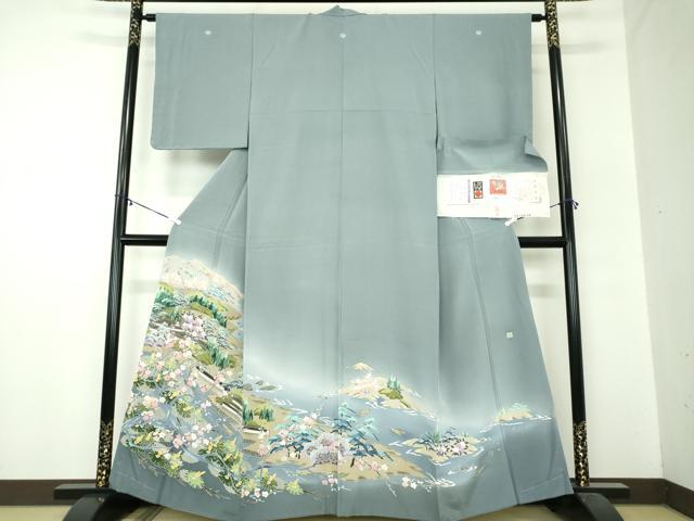 平和屋着物●本加賀友禅作家　小田美知代　色留袖　有明海　証紙付き　正絹　逸品　未使用　DABA1466ps 平和屋着物○本加賀友禅作家 小田美知代 色留袖 有明海 証紙付き 正絹