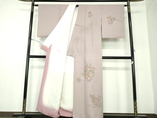 平和屋着物●中国三大刺繍 スワトウ相良刺繍 汕頭相良刺繍 総刺繍 訪問着 花文箱 金糸 正絹 逸品 DABA1481ps