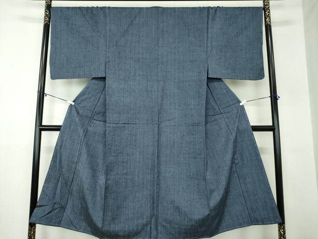 平和屋着物●男性 紬 アンサンブル 長羽織 霞文 正絹 逸品 未使用 DABA1502ps