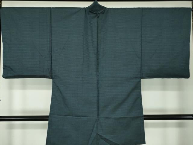 平和屋着物●男性 本場大島紬 アンサンブル 長羽織 100亀甲 総詰め 正絹 逸品 DABA1518ps