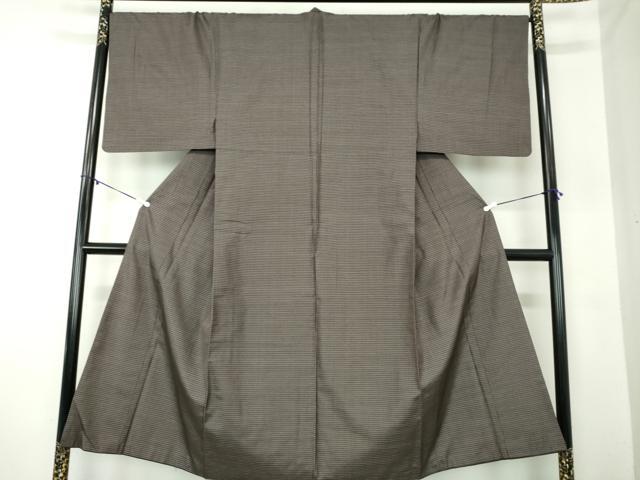 平和屋着物●男性 本場大島紬 アンサンブル 長羽織 亀甲柄 正絹 逸品 DABA1521ps