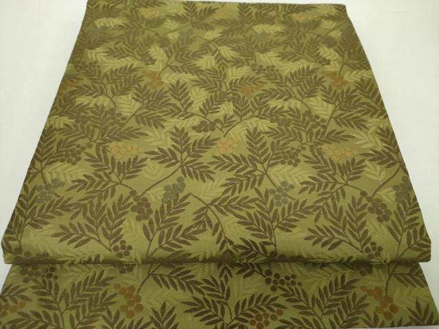 平和屋着物●こむさでもーど・COMME CA DU MODE 六通柄 本袋帯 唐織 南天文 正絹 逸品 DABA1660ps