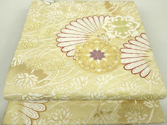 平和屋着物●六通柄袋帯 唐織 紀宮誕生 御香染 宮紫 瀬音 金糸 正絹 逸品 DABA1667ps