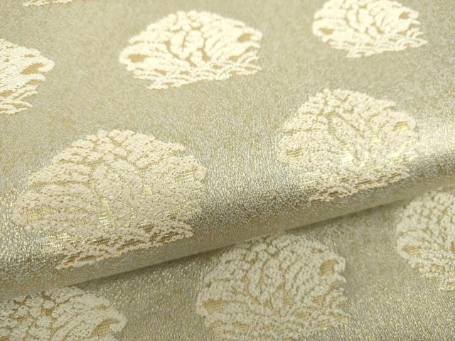 平和屋着物●六通柄袋帯 名物裂 鶏頭 金糸 正絹 逸品 DABA1712ps