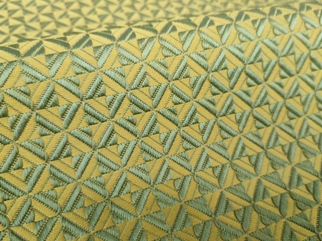 平和屋着物●本場筑前博多織 八寸名古屋帯 格子 正絹 逸品 DABA1727ps