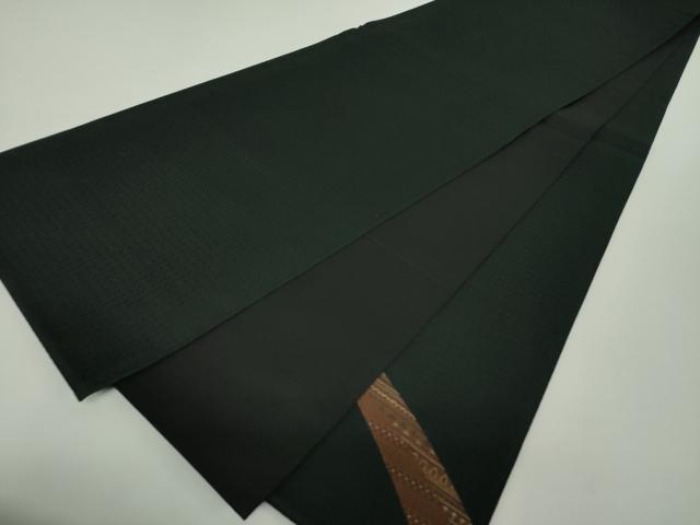 平和屋着物●太鼓柄袋帯 切嵌 花菱文 黒地 正絹 逸品 未使用 DABA1746ps