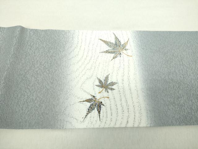 平和屋着物●九寸名古屋帯 竜田川 金彩 正絹 逸品 未使用 DABA1838ps