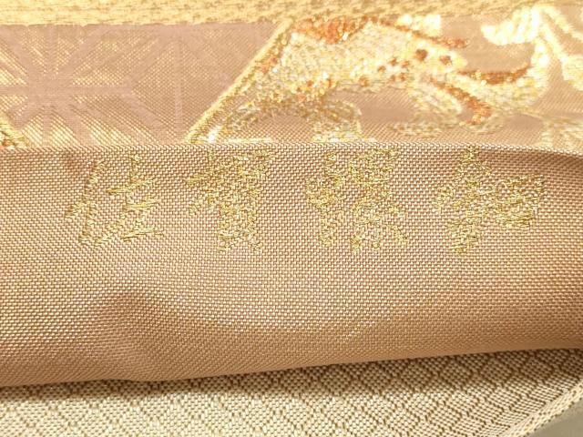 平和屋着物◎六通柄袋帯 正倉院更紗 佐賀螺鈿 金銀糸 正絹 逸品 DABA2476ya