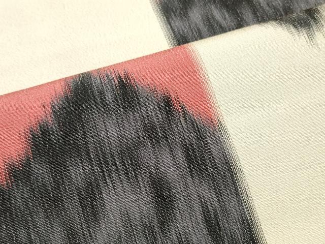 平和屋着物▼羽織・コート 解き反物 羽尺 幾何学間道 逸品 DABA2739zy