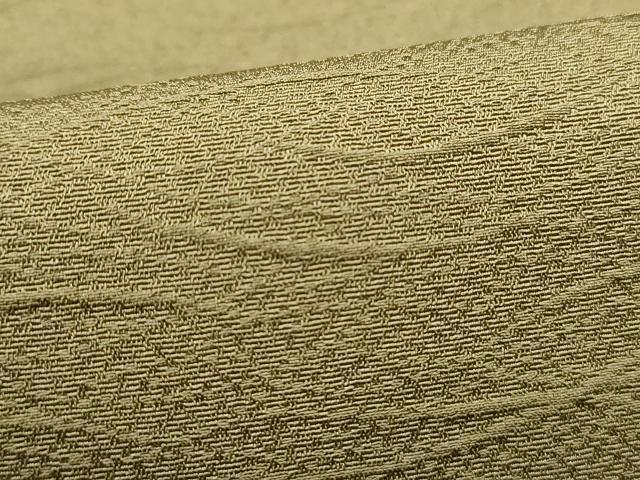 平和屋着物□上質な色無地 幾何学地紋 淡黄色 正絹 逸品 DAAV2249xg