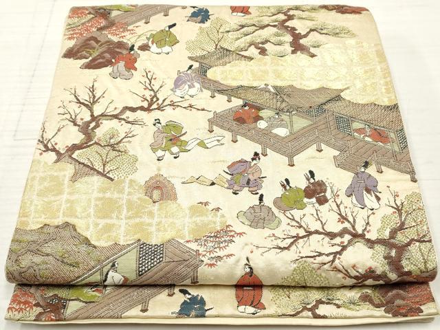 平和屋着物澤屋重兵衛 六通柄袋帯 古来錦 金糸 正絹 逸