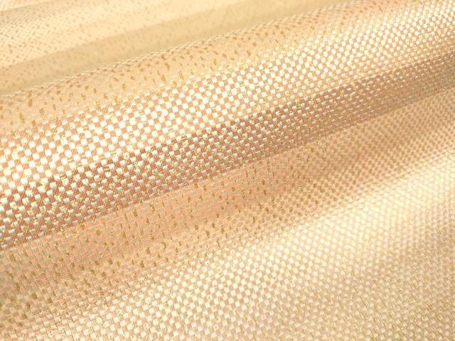 平和屋着物▼全通柄袋帯 大内錦 七宝文 金糸 正絹 逸品 DABA4299az