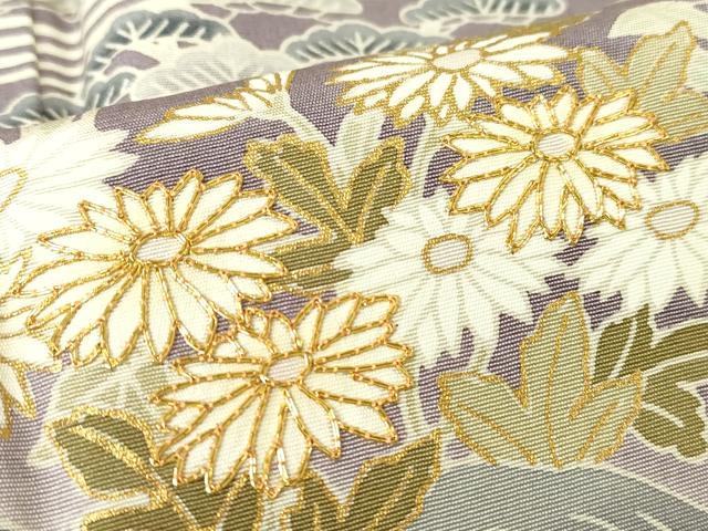 平和屋着物●訪問着 駒刺繍 宝尽くし楽器花文 暈し染め 金彩 反端付き 正絹 逸品 DABA4387az