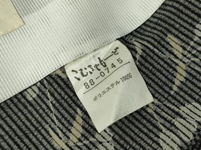 平和屋着物*夏物 こむさでもーど・COMME CA DU MODE 小紋 絽 草花文 黒地 洗える着物 DABA4486az
