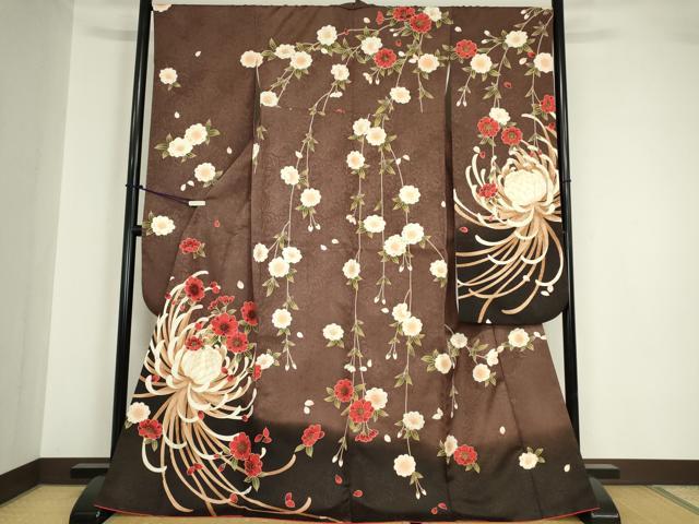 平和屋着物●H・L(アッシュエル) HENRI-LUC CHAPUIS 振袖 乱菊 金彩 洗える着物 逸品 DABA4583az