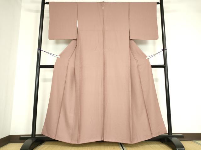 平和屋着物●上質な色無地 霞地紋 鴇浅葱色 正絹 逸品 DABA4636az