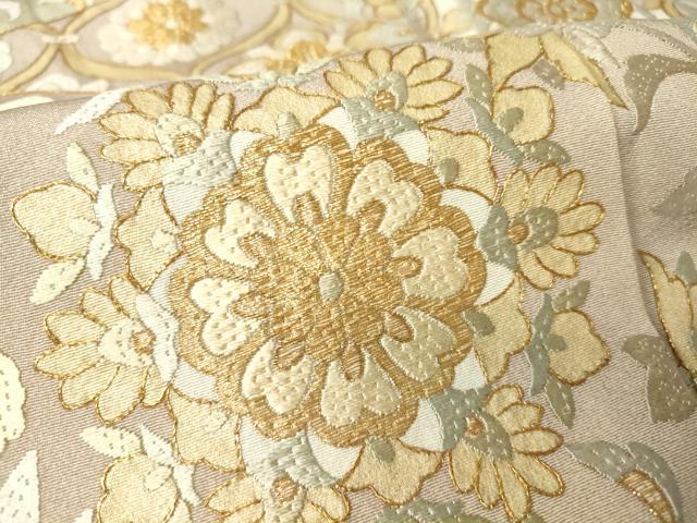 平和屋着物●訪問着 総刺繍 正倉院花文 金糸 正絹 逸品 DABA4641az
