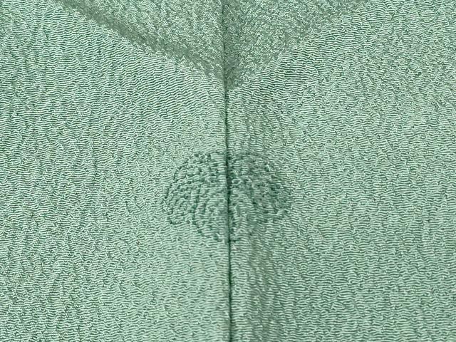 平和屋着物●洗える最高級着物 <英>はなぶさ謹製 色無地 千草色 洗える着物 DABA4706az