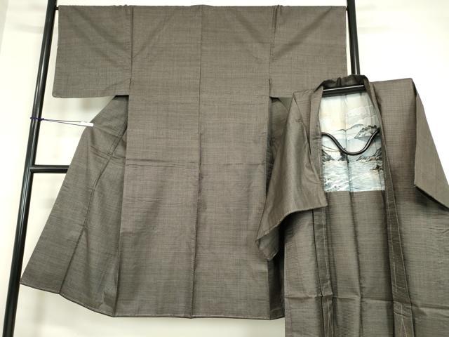 平和屋着物●男性 本場縞大島紬 アンサンブル 長羽織 100亀甲 総詰め 正絹 逸品 未使用 DABA4835az