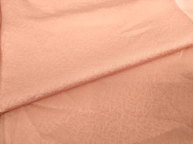 平和屋着物●上質な色無地 霞地紋 ときがら茶色 正絹 逸品 DABA4918az
