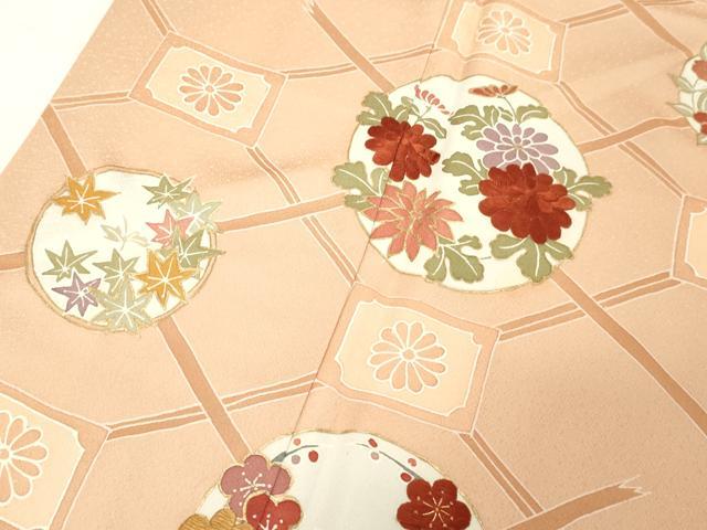 平和屋着物■訪問着 刺繍 花丸文 金彩 正絹 逸品 DABA5072cd