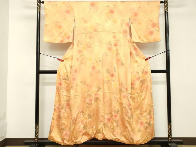 平和屋着物■上質な小紋 草花文 暈し染め 正絹 逸品 DABA5206cd