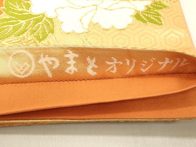 平和屋着物◎六通柄袋帯 唐織 花丸文 金糸 正絹 逸品 DABA5334cd