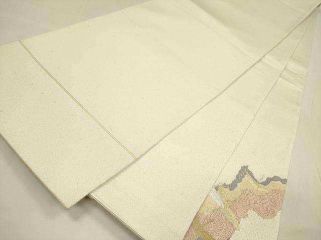 平和屋着物◎太鼓柄袋帯 飛鶴文 金銀糸 正絹 逸品 DABA6168op