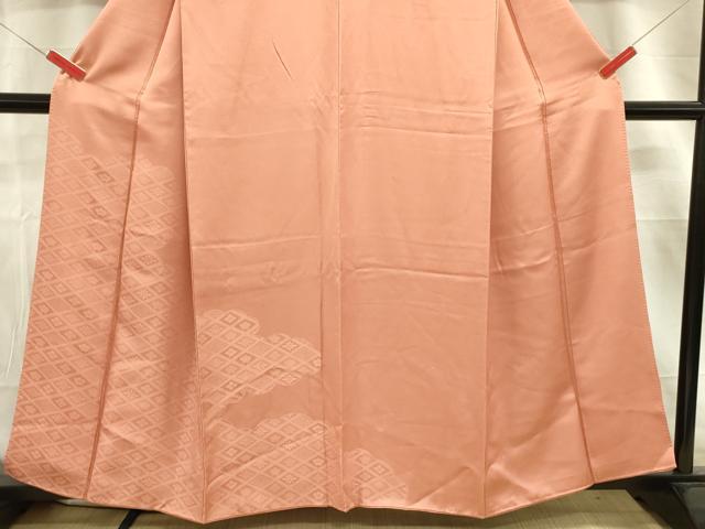 平和屋着物■豪華色留袖 花菱地紋 宍色 正絹 逸品 DABA6281op