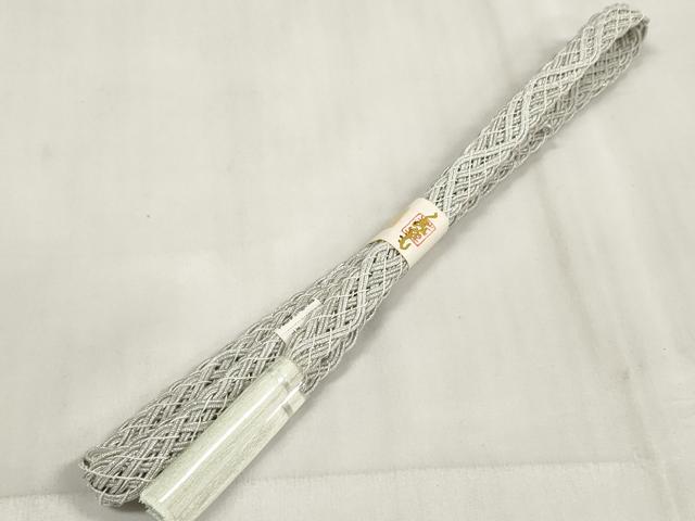 平和屋着物*夏物 和装小物 帯締め・帯揚げセット 絽 桔梗地紋 撫子 組紐 銀糸 全て正絹 逸品 未使用 DABA7121zzz