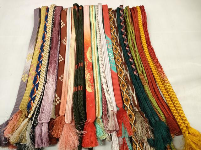 平和屋着物●和装小物　帯締め20本セット　高麗組　冠組　唐組　奈良組　たこ足房　金糸　逸品　DAAV8346zzz 平和屋着物○和装小物 帯締め20本セット 高麗組 唐組 奈良組