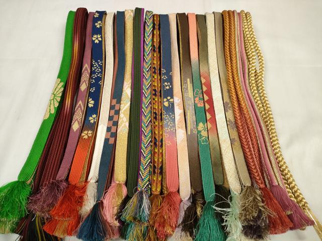 平和屋着物●和装小物　帯締め20本セット　高麗組　笹浪組　奈良組　金糸　逸品　DABA7204zzz 平和屋着物○和装小物 帯締め20本セット 高麗組 笹浪組 奈良