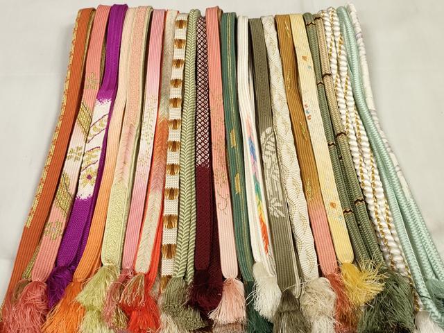 平和屋着物●和装小物　帯締め20本セット　高麗組　観世組　唐組　金糸　逸品　DABA7211zzz 平和屋着物○和装小物 帯締め20本セット 高麗組 観世組 唐組 金糸 逸品