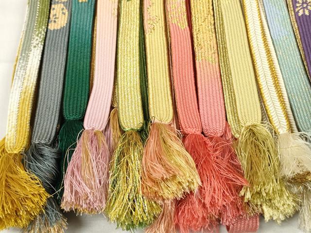 平和屋着物●和装小物 帯締め20本セット 高麗組 冠組 丸源氏組 金糸 逸品 DABA7262zzz