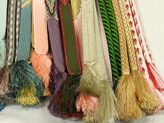 平和屋着物●和装小物 帯締め20本セット 手組紐 高麗組 笹浪組 冠組 丸源氏組 金糸 逸品 DABA7271zzz