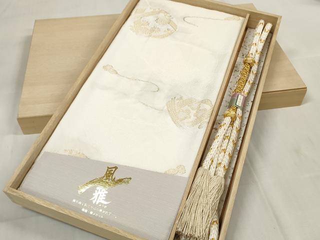 平和屋着物●和装小物 帯締め・帯揚げセット 礼装用 風雅 手毬花文 組紐 あわじ玉 金糸 逸品 未使用 DABA7293zzz