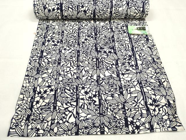 平和屋着物*夏物 浴衣 反物 着尺 笹竹間道 三越扱い 綿 逸品 未使用 DABA7477zzz