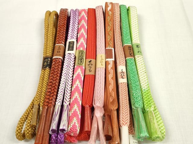 平和屋着物●和装小物 帯締め10本セット 組紐 金糸 逸品 未使用 DABA7511zzz