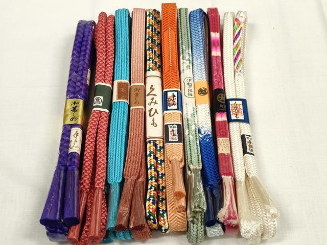 平和屋着物●和装小物 帯締め10本セット 伊賀の組紐 手組紐 組紐 笹浪組 金糸 三越・高島屋・大丸扱い 逸品 未使用 DABA7513zzz