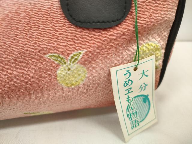 平和屋着物▼和装小物 バッグまとめて5点 がま口 ミニバッグ トートバッグ 行儀・柑橘柄・籠目 ちりめん 逸品 DABA7961zzz