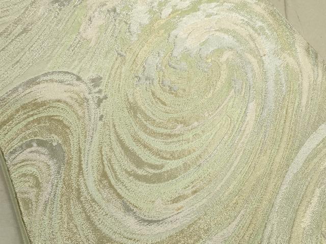 平和屋着物◎六通柄袋帯 流水文 金銀糸 正絹 逸品 DABA8156xg