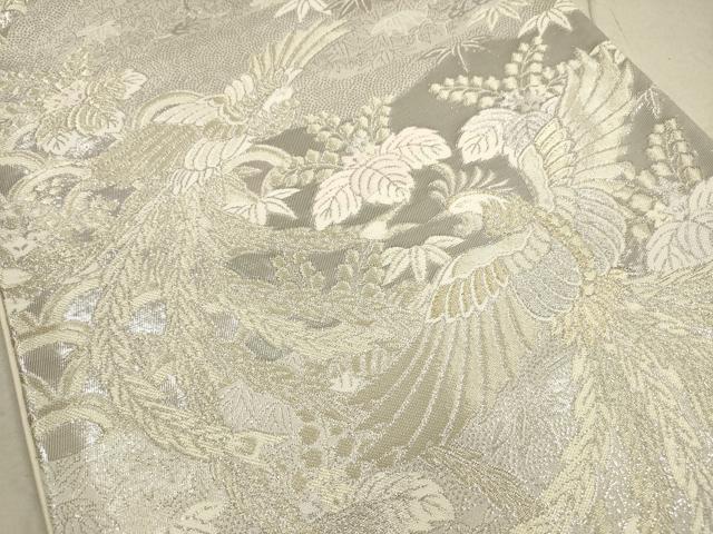 平和屋着物◎六通柄袋帯 鳳凰花文 金銀糸 正絹 逸品 DABA8169xg