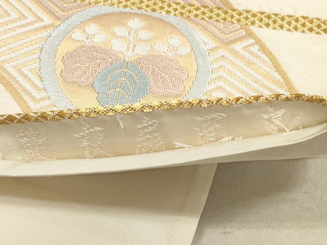 平和屋着物◎六通柄袋帯 唐織 能衣扇面文 金銀糸 正絹 逸品 DABA8186xg
