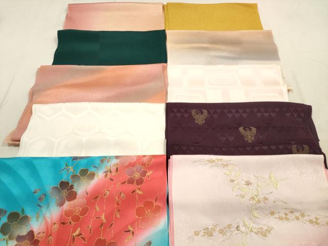 平和屋着物★和装小物 帯揚げ10枚セット 正絹 逸品 DABA8303xg
